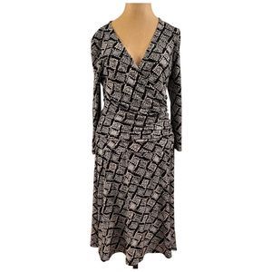 Jones New York Dress Size 6 Black White